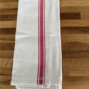 Classic White and Red Kitchen Towel